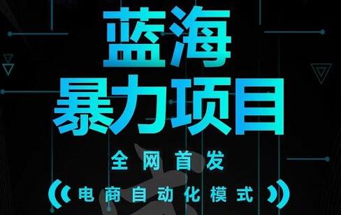 引流哥《蓝海暴力躺赚项目》电商自动化模式，每单赚50-500